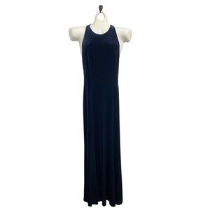 Vintage Reggio Navy Blue Velvet formal dress